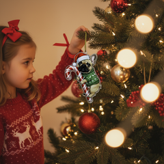 French Bulldog Hugging Candy Cane Gifts 2D Flat Acrylic Ornament - Christmas Tree Decoration, Gifts for Dog Lovers 2025